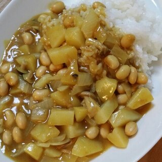 家にあるもので！大豆とツナの簡単カレー